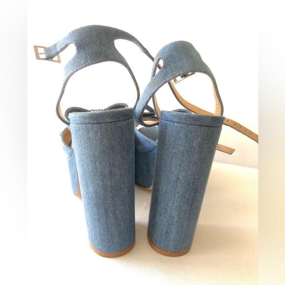 Nalebe by Amina Means upendi platform heels in denim size 38.5 - Picture 5 of 10